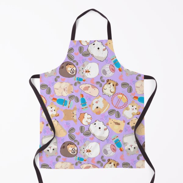Artikelvorschau, Lila, niedliches Hamsterchaos – Lustiges Kawaii-Hamster- und Meerschweinchen-Nahtlosmuster entworfen und verkauft von StudioSamanthaa.