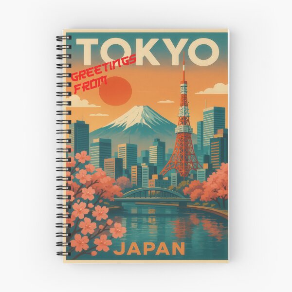 Item preview, Greetings from TOKYO / Tokyo Skyline JAPAN Urban Retro Dreams designed and sold by Earth Celebration Designs.