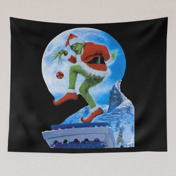 Item preview, Grinch Christmas Moon Sneaky Holiday Art designed and sold by NoemiDonaldson.