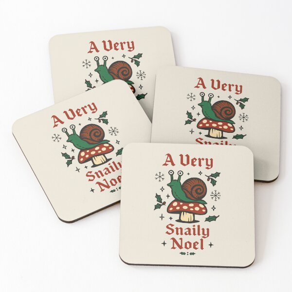 Item preview, Holiday Snail Scene with Red and White Mushroom Base designed and sold by SplashTastic.
