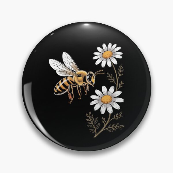Artikelvorschau, Bee Flower Garden Honeybee Insect Daisy Homestead Aesthetic entworfen und verkauft von Idarmotar.