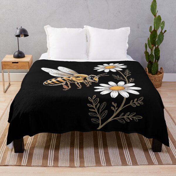 Item preview, Bee Flower Garden Honeybee Insect Daisy Homestead Aesthetic designed and sold by Idarmotar.