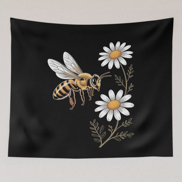 Item preview, Bee Flower Garden Honeybee Insect Daisy Homestead Aesthetic designed and sold by Idarmotar.