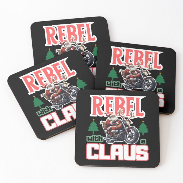 Item preview, Rebel With a Claus – Funny Christmas T-shirt, Rebel Santa, festive humor designed and sold by HyzoArt.