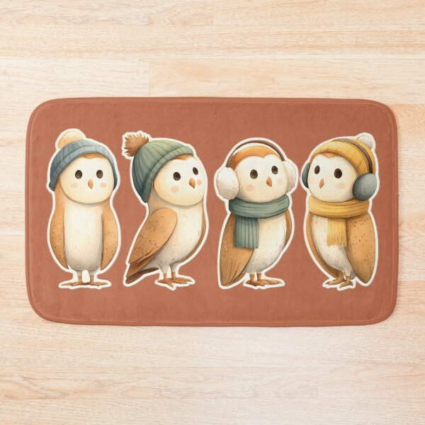 Item preview, cute winter owl designed and sold by K@Whimsical cottagecore.