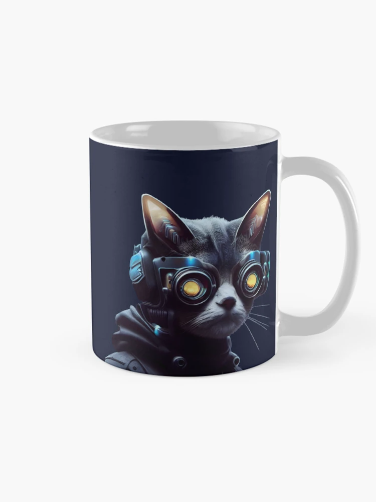 Thumbnail 3 of 6, Coffee Mug, Cyberpunk, Cat designed and sold by RWT-Design.