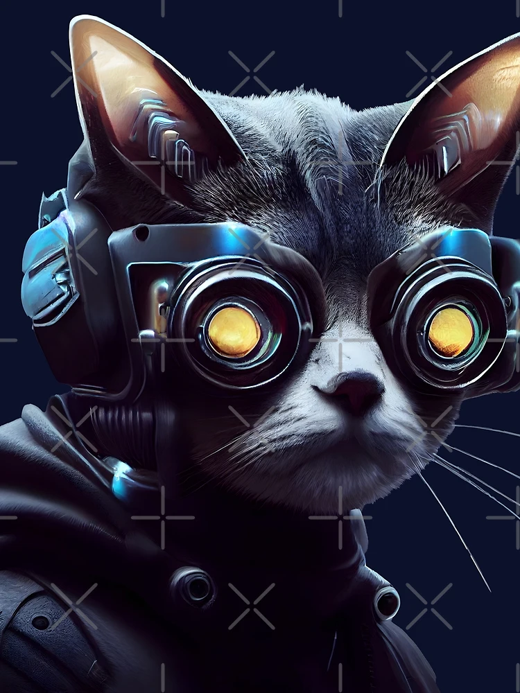Thumbnail 3 of 3, Scarf, Cyberpunk, Cat designed and sold by RWT-Design.