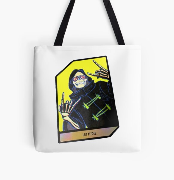 Let It Die trading Card Uncle Death Grim Reaper All Over Print Tote Bag