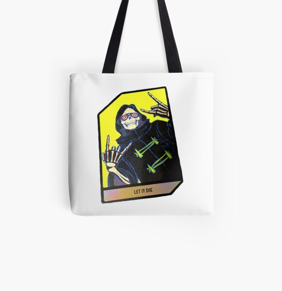 Let It Die trading Card Uncle Death Grim Reaper All Over Print Tote Bag