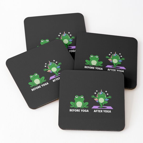 Item preview, Before Yoga After Yoga Transformation Frog Doing Yoga designed and sold by Idarmotar.