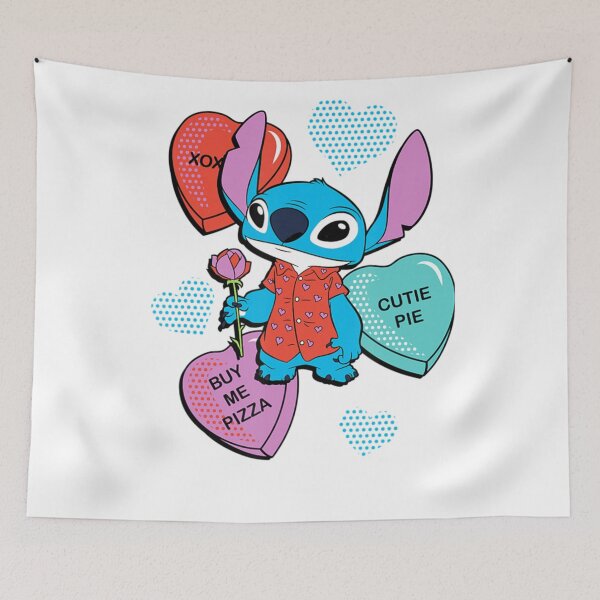 Item preview, Stitch Valentine Cutie – Cute Love Candy Heart Art designed and sold by Thomas  J Cruse.