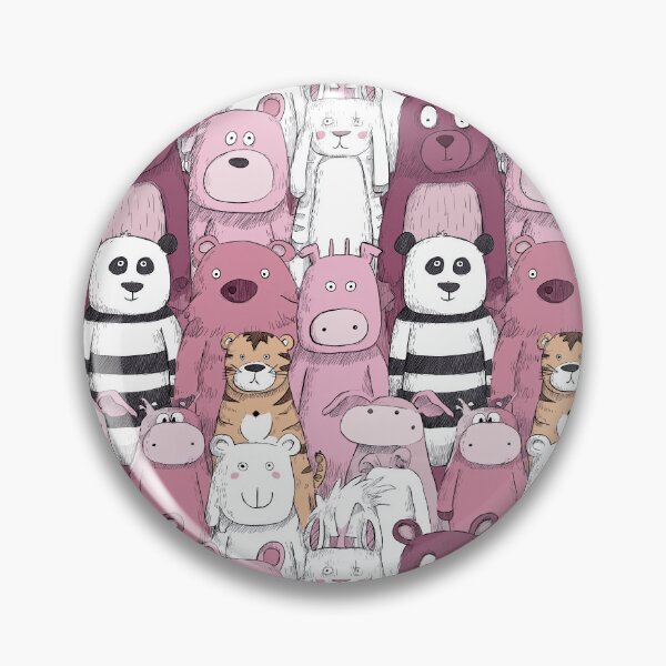Item preview, A crowded gathering of friendly pink cartoon bears. designed and sold by Piotrek0001.