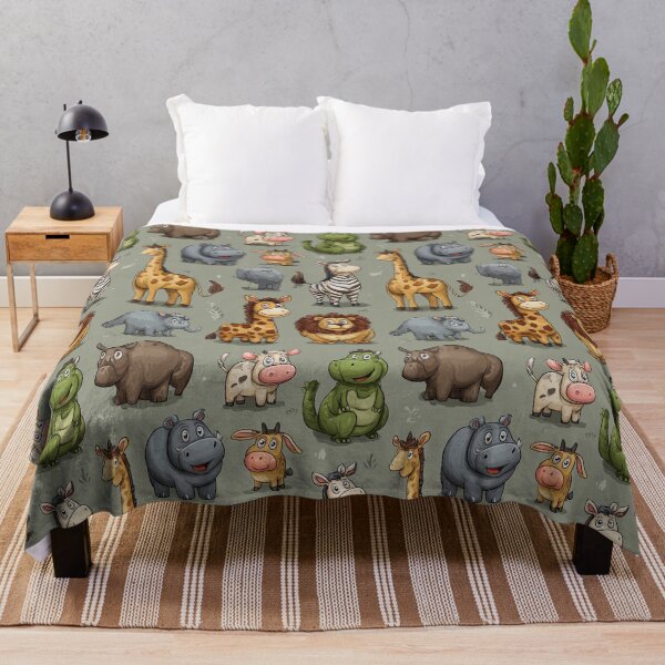 Item preview, A fun pattern of goofy and chunky animals. designed and sold by Piotrek0001.