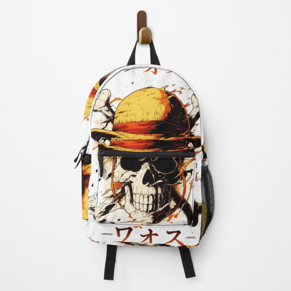 Item preview, Flaming Pirate Skull with Straw Hat – Anime-Inspired Skull Art designed and sold by Trendy Art.