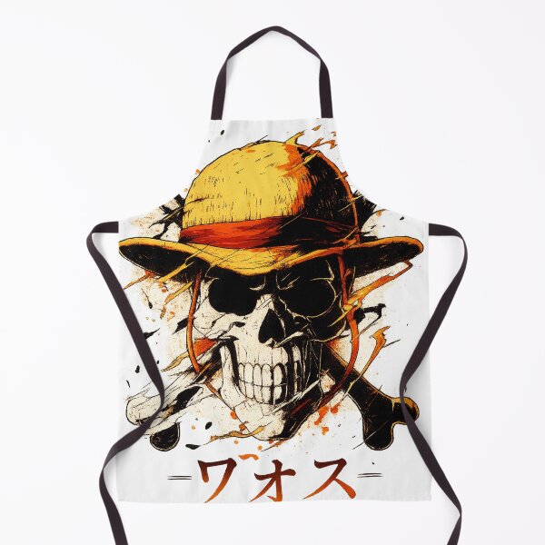 Item preview, Flaming Pirate Skull with Straw Hat – Anime-Inspired Skull Art designed and sold by Trendy Art.