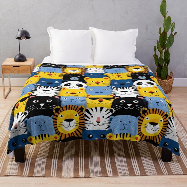 Item preview, Simple colorful block art of friendly animal faces. designed and sold by Piotrek0001.