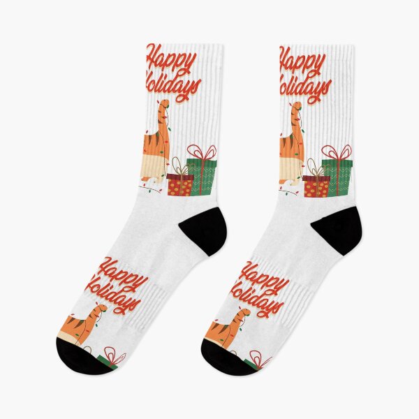 Item preview, Grumpy Christmas Cat Wrapped in Lights – Funny “Happy Holidays” Illustration designed and sold by Lumive.