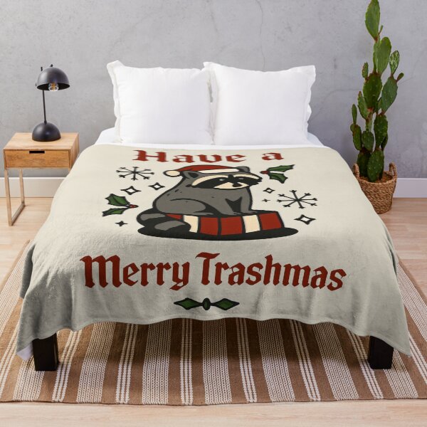 Item preview, Playful Christmas Raccoon Surrounded by Holly and Snowflake Motifs designed and sold by SplashTastic.