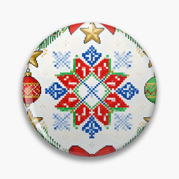 Item preview, Romanian Folk Christmas Embroidery – Colorful Cross-Stitch Holiday Pattern designed and sold by Maximilianos.