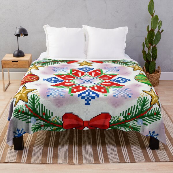 Item preview, Romanian Folk Christmas Embroidery – Colorful Cross-Stitch Holiday Pattern designed and sold by Maximilianos.