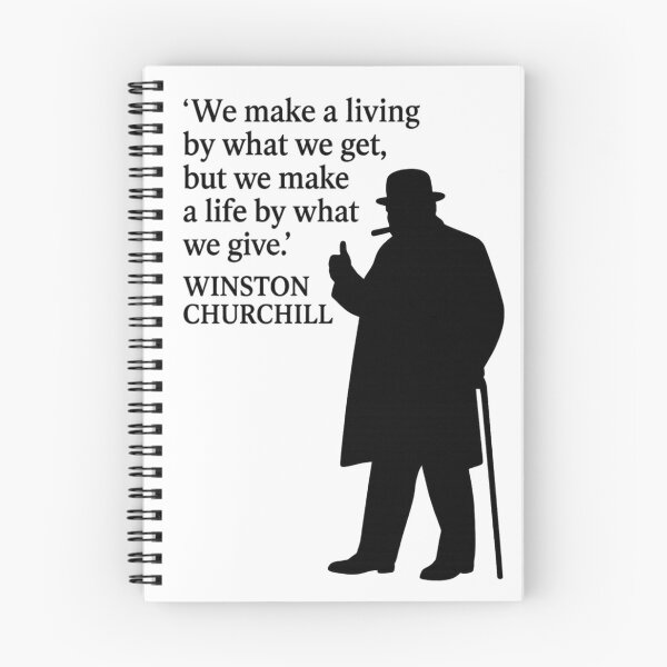 Item preview, We Make a Life by What We Give – Winston Churchill Quote designed and sold by HelpHaha.