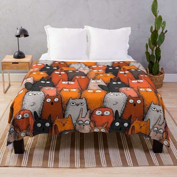 Item preview, A quirky crowd of funny looking cartoon cats. designed and sold by Piotrek0001.