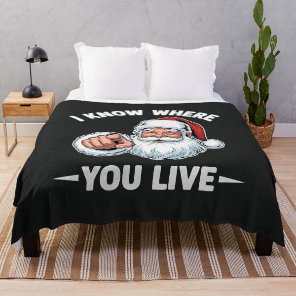 Item preview, Naughty and Nice Christmas Santa Funny Sayings I Know Where You Live Xmas Joke designed and sold by alenaz.