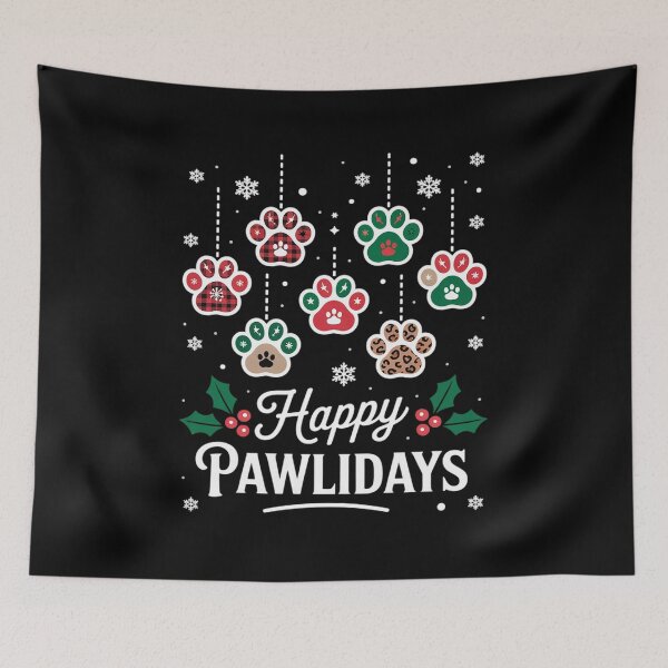 Item preview, Happy Pawlidays Funny Christmas Dog Paw Xmas Dogs Lover Gift Men Women Kids designed and sold by VladoZork.