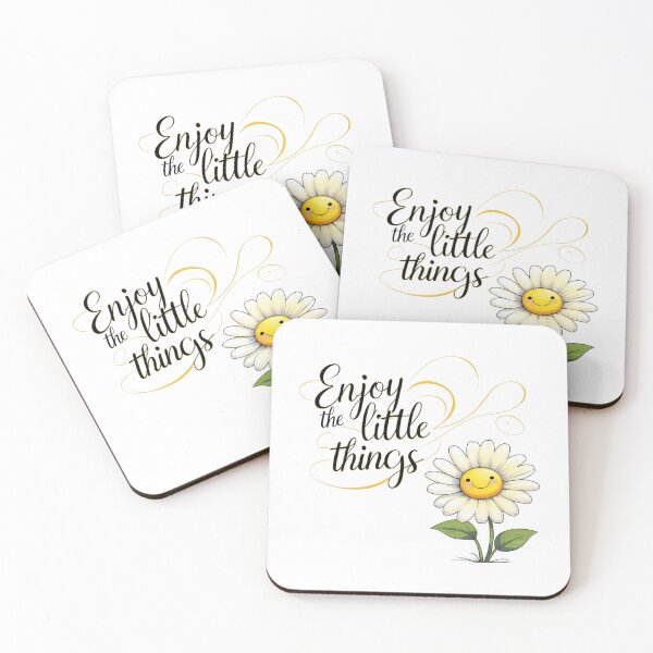 Item preview,  enjoy the little things, cute happy daisy,quotes designed and sold by nicnacc.