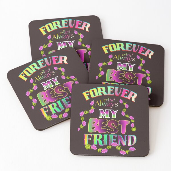 Item preview, Forever and Always My Best Friend – Colorful Friendship Quote Design designed and sold by HopeAndHustle.