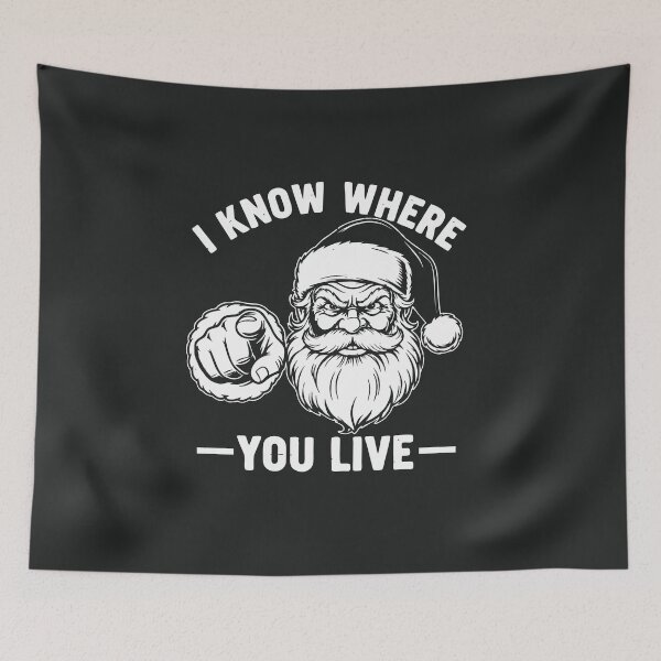 Item preview, Bad Santa I Know Where You Live Naughty and Nice Christmas Funny for Adults  designed and sold by alenaz.
