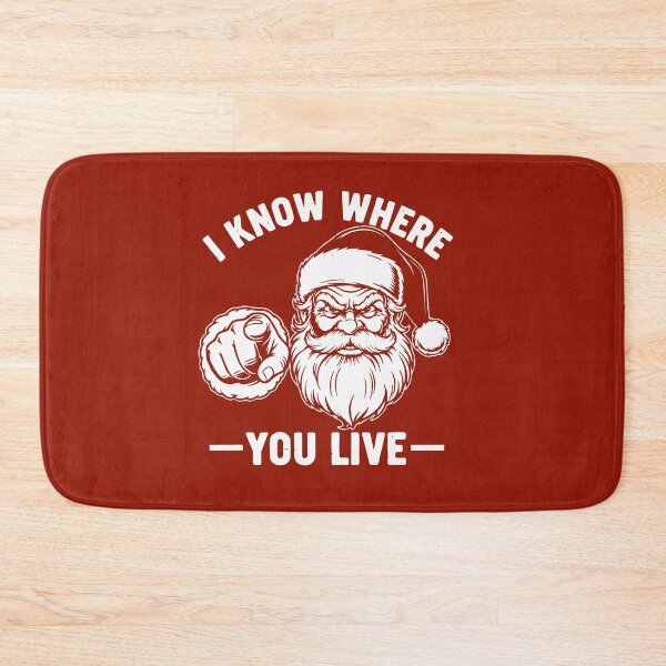Item preview, Bad Santa I Know Where You Live Naughty and Nice Christmas Funny for Adults  designed and sold by alenaz.