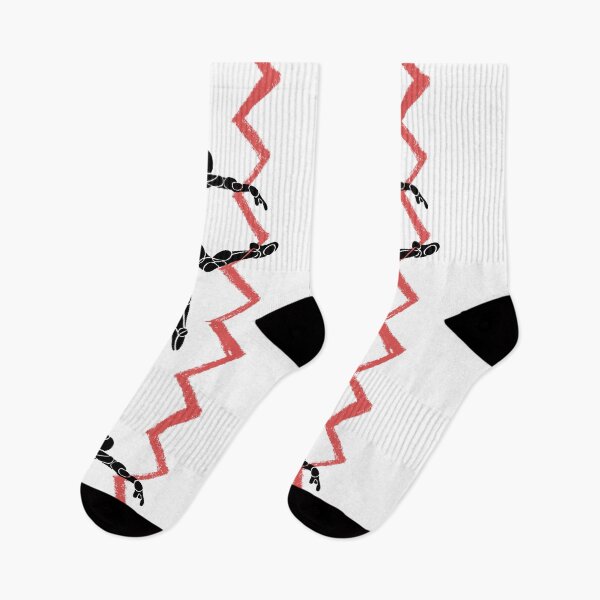 Item preview, Jumping Ballet Dancer Silhouette with Red Zigzag designed and sold by danceink.