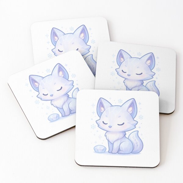 Item preview, Crystal Fox Oracle | Kawaii Winter Spirit Animal Sticker & Pastel Witchy Art designed and sold by HerDreamCodes.