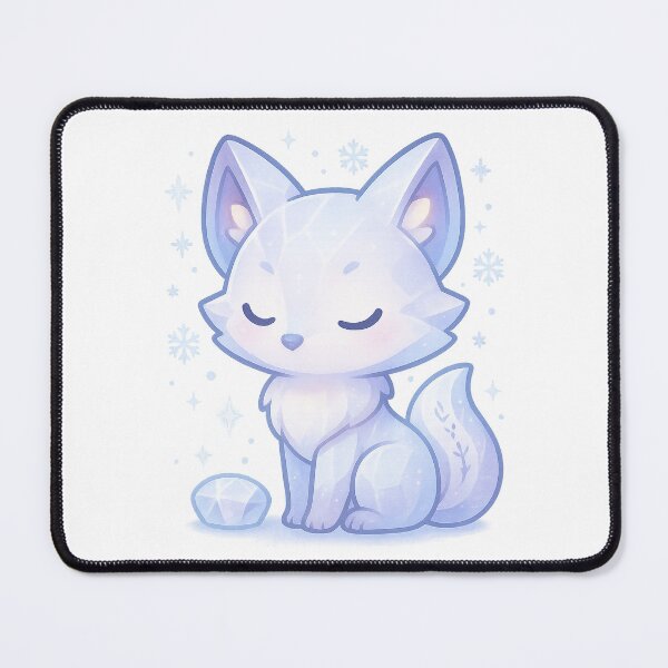 Item preview, Crystal Fox Oracle | Kawaii Winter Spirit Animal Sticker & Pastel Witchy Art designed and sold by HerDreamCodes.