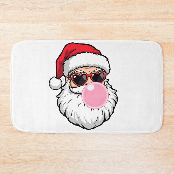 Item preview, Cool Santa Claus with Bubblegum and Heart Sunglasses – Funny Christmas Illustration in Cartoon Vector Style designed and sold by PixelVibe782.