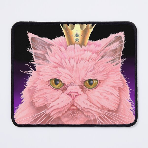 Item preview, Bella — The Pink Persian Cat with Crown | Elegant Royal Cat Art Print designed and sold by Global-Artists.