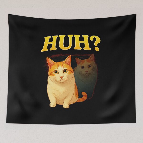 Item preview, Huh Silly Cat Meme Retro Bootleg  designed and sold by lawanoen.