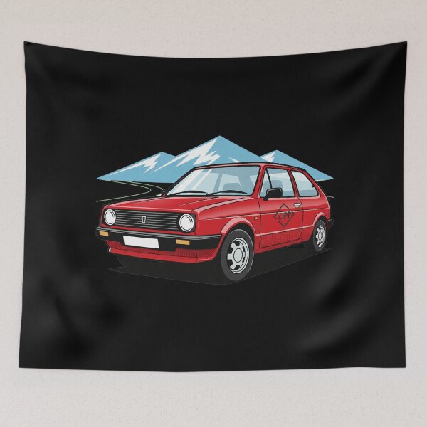 Item preview, ZIPP Classic Red Hatchback: Mountain Road Trip Car Art Tee designed and sold by nhstaruna.