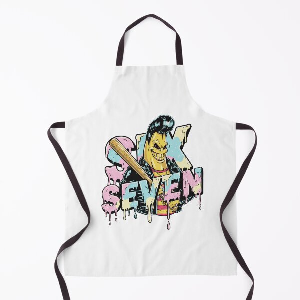 Item preview, Six Seven Rockabilly Banana with Bat - Retro Cartoon Dripping Letter Design designed and sold by ModdiesColors.