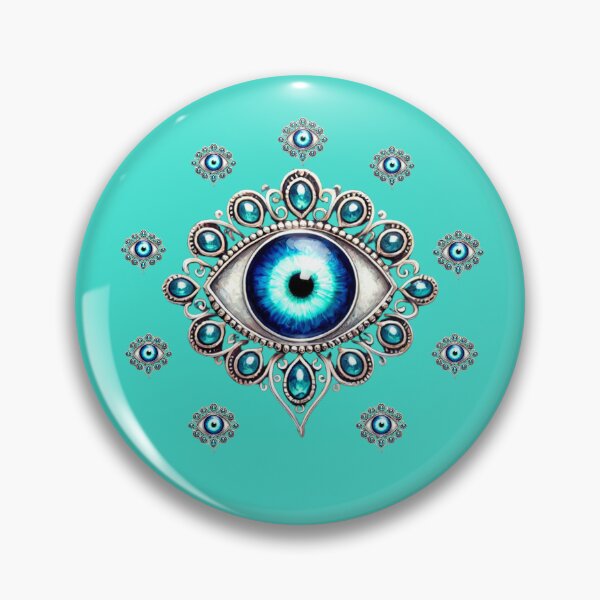 Item preview, Turquoise Mati Evil Eye Design designed and sold by Olive&Om.