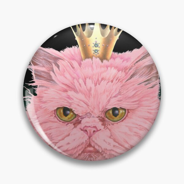 Item preview, Bella — The Pink Persian Cat with Crown | Elegant Royal Cat Art Print designed and sold by Global-Artists.