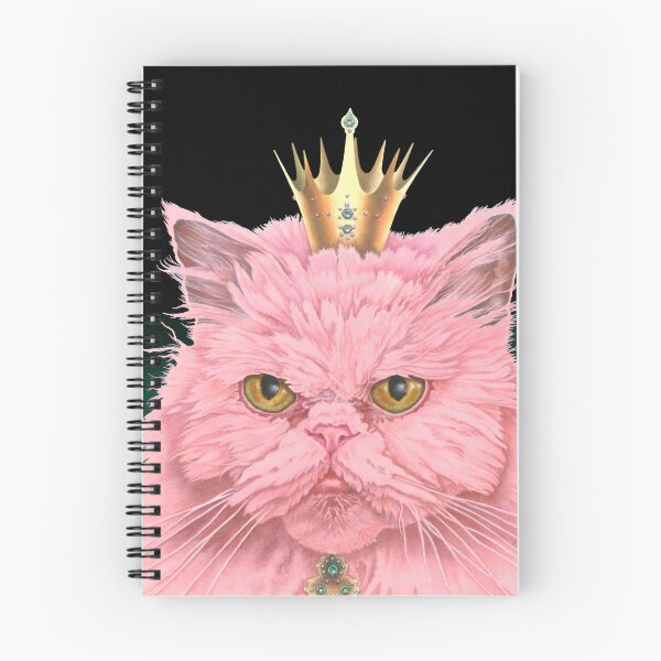 Item preview, Bella — The Pink Persian Cat with Crown | Elegant Royal Cat Art Print designed and sold by Global-Artists.