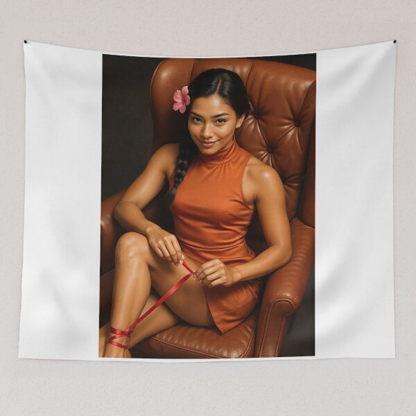 Item preview, Shanti Riveria in a pumpkin orange dress  designed and sold by CathryneDelamort.