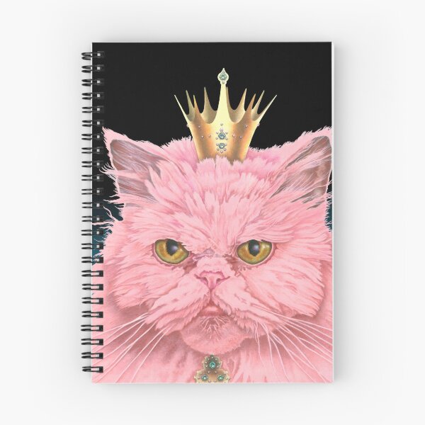 Item preview, Bella — The Pink Persian Cat with Crown | Elegant Royal Cat Art Print designed and sold by Global-Artists.