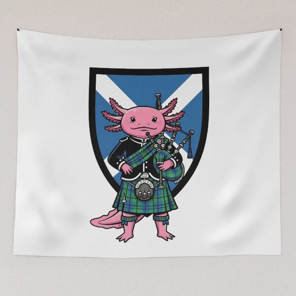Item preview, Scottish Axolotl Bagpiper Kilt Scotland designed and sold by k3rstman1.