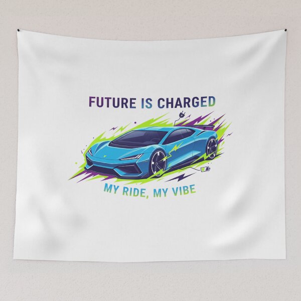 Item preview, Electric Drive Vibes: Future Is Charged Modern EV Car Art designed and sold by nhstaruna.