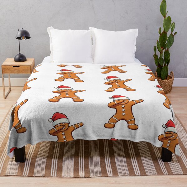 Item preview, Dabbing Gingerbread Man with Santa Hat – Funny Christmas Illustration in Cool Cartoon Vector Style designed and sold by PixelVibe782.