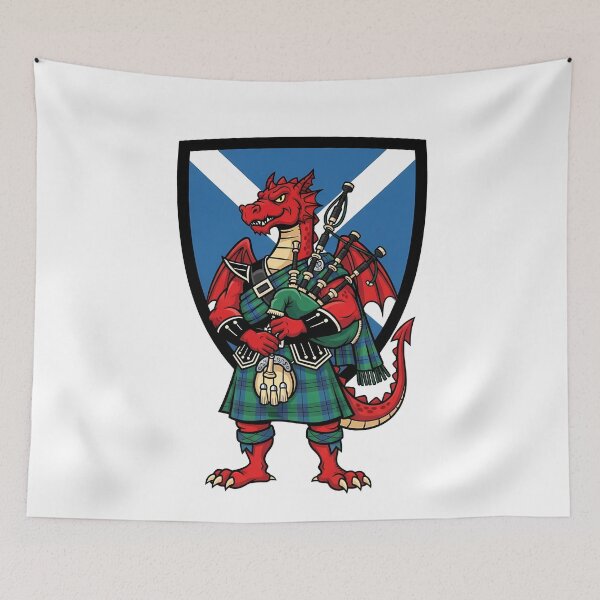 Item preview, Scottish Dragon Bagpiper Kilt Tartan designed and sold by k3rstman1.