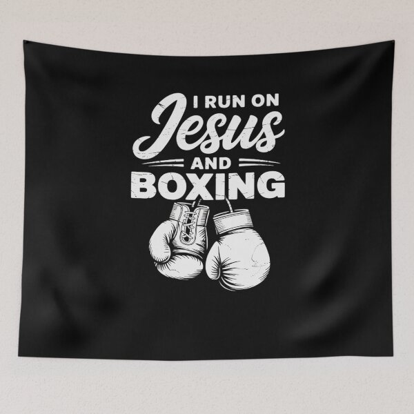 Item preview, Jesus And Boxing Christian Professional Boxer Sport Knockout designed and sold by DrewLeuschke.